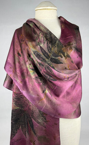 22 x 88 Hand Dyed Silk Scarf shawl