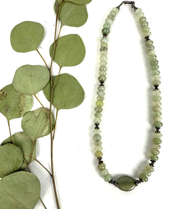 Apatite gemstone necklace