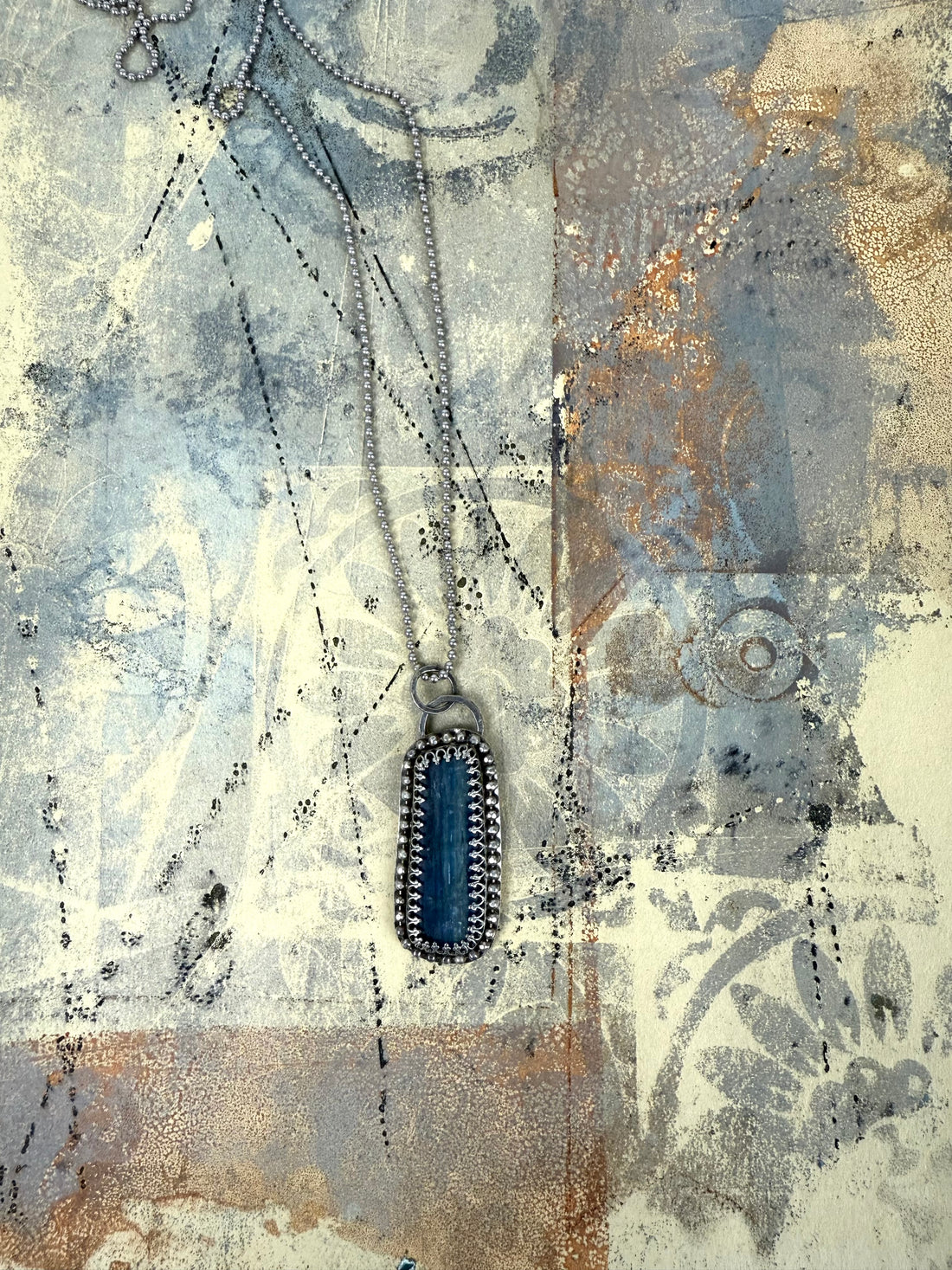 Kyanite Silver Pendant Necklace