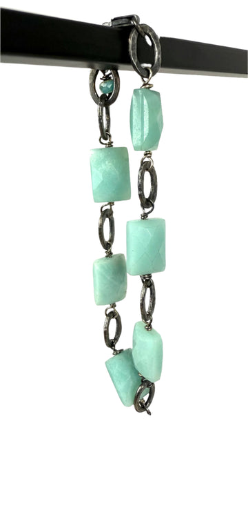Amazonite silver bracelet