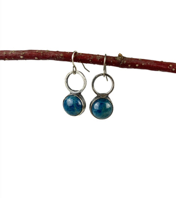 Apatite gemstone silver earrings