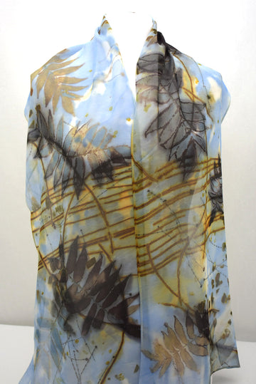 14 x 68 Hand Dyed Silk Chiffon Scarf