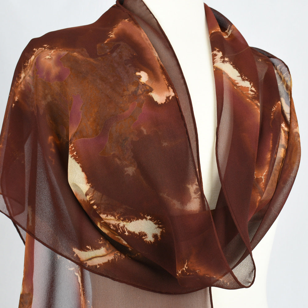 14 x 72 Wearable Art Silk Chiffon Scarf