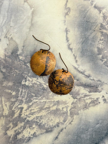 Recycled copper earrings