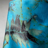 Beautiful Blue one of a kind hand dyed luxurious silk scarf or shawl