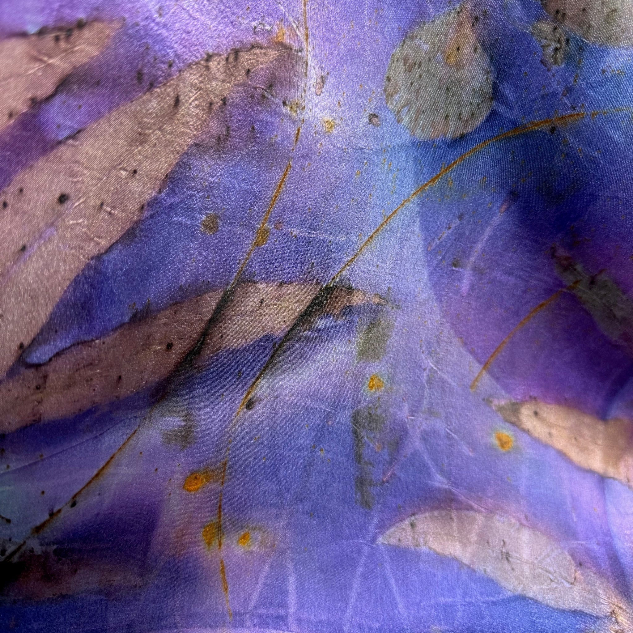 22 x 90 Hand Dyed Silk Satin Purple Scarf/Shawl