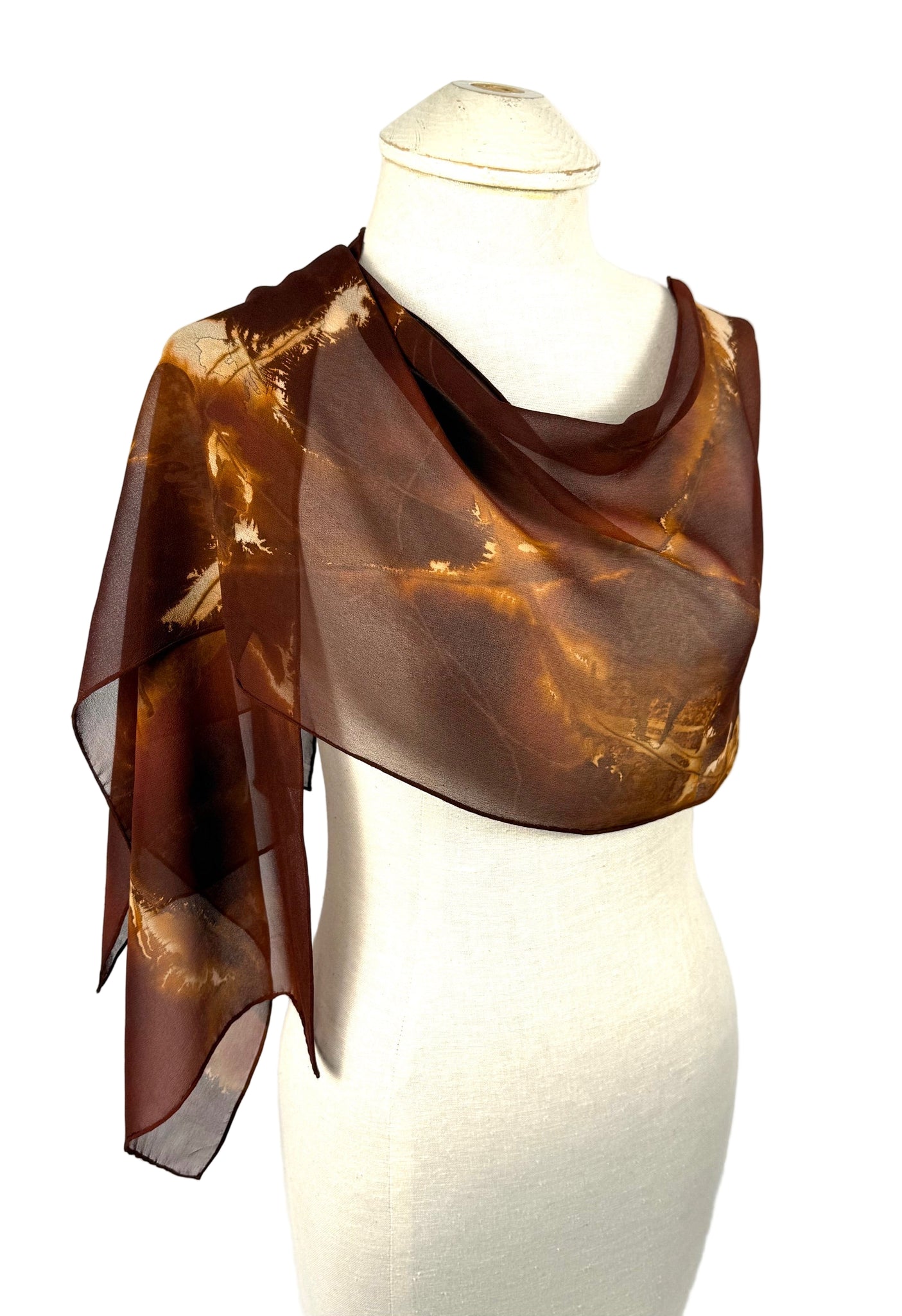 14 x 72 Wearable Art Silk Chiffon Scarf