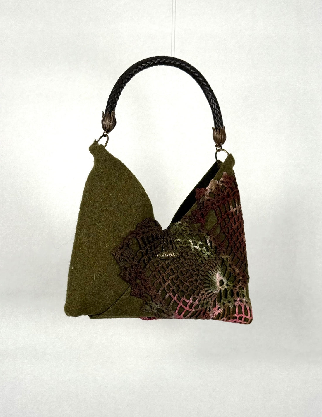 Hand Dyed, Recycled Wool Mini Tote