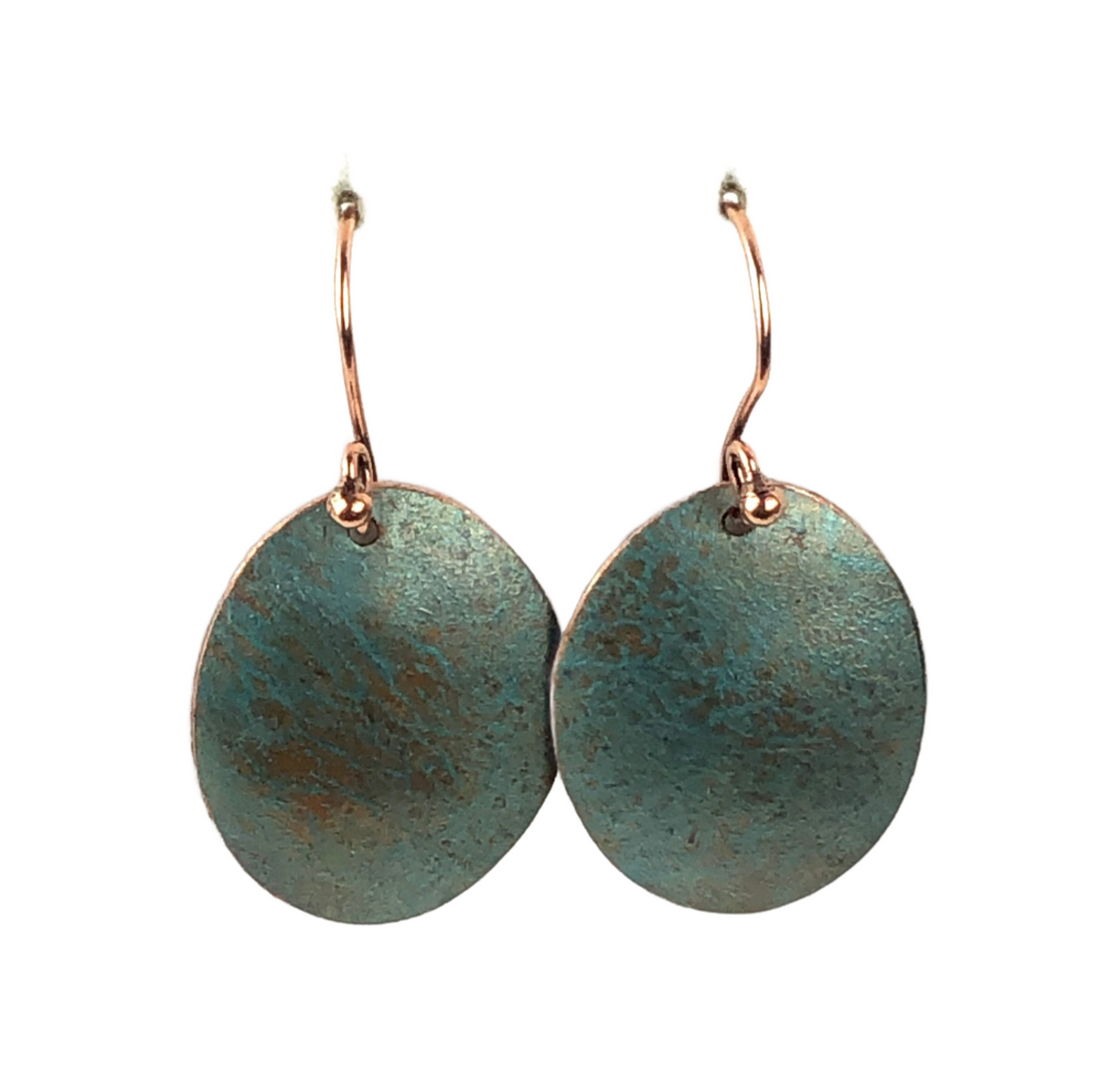 Aqua Recycled Copper Earring