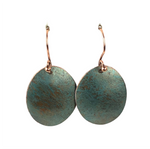 Aqua Recycled Copper Drop Fashion Casual Handmade Earring jewelry