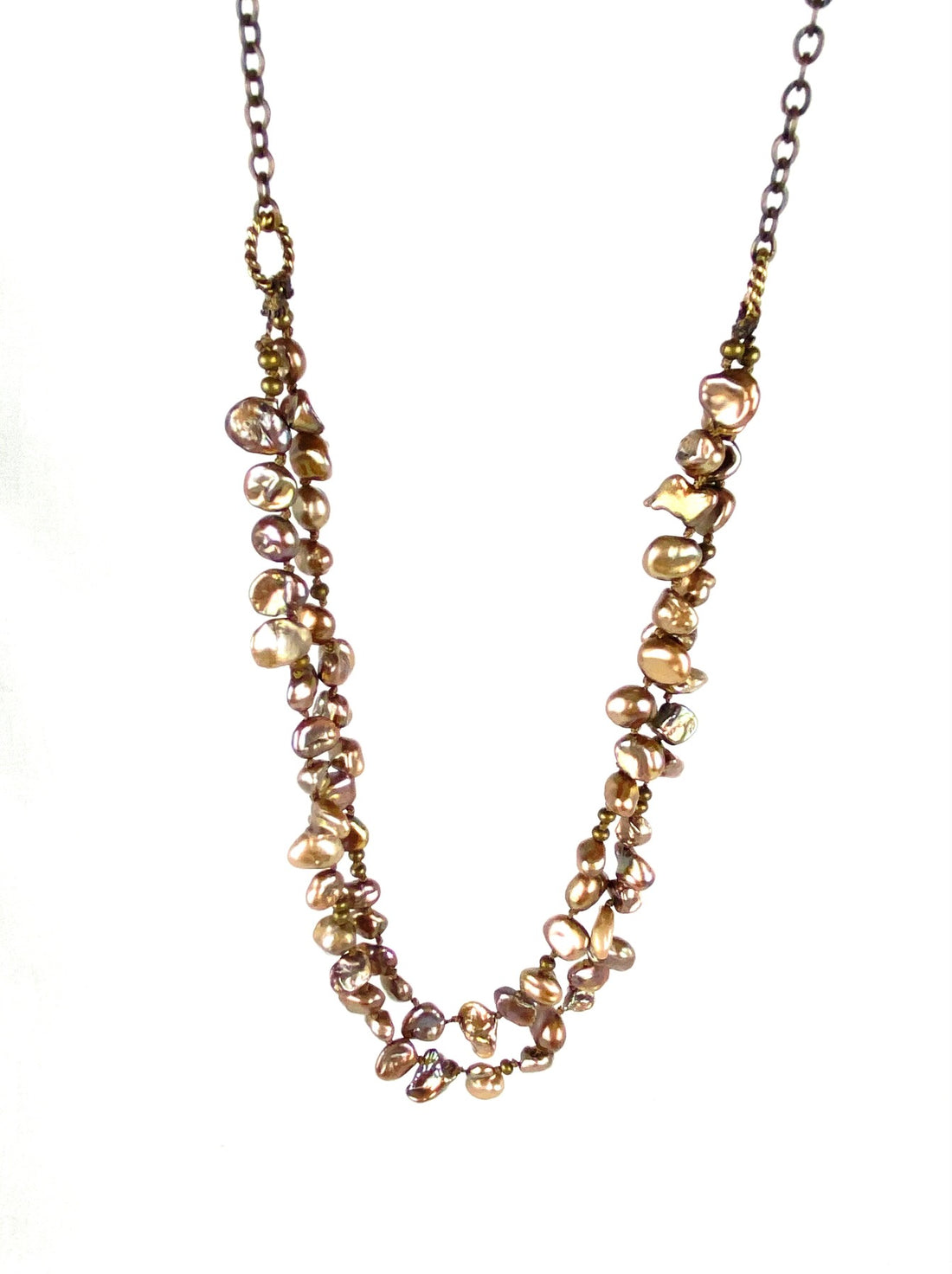 Bronze pearl necklace