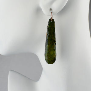 Handmade Green Recycled Copper drop fashion earring jewelry