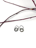Handmade Hammered Sterling Silver Circle Fashion Hoop Earring Jewelry