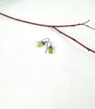 Lemon Quartz Briolette with patina on Boho silver fashion earring jewelry