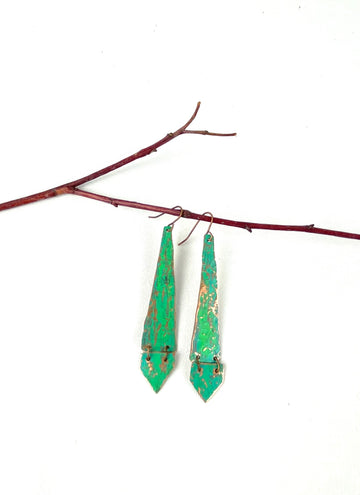 Recycled copper earring