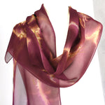 Deep Fuchsia Hand Dyed Silk Chiffon women's fashion Scarf