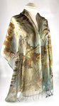 Women’s beautiful fashion accessory silk mesh one of a kind eco printed hand dyed silk