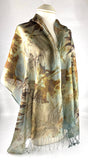 Women’s beautiful fashion accessory silk mesh one of a kind eco printed hand dyed silk