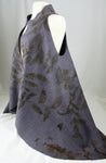 Hand Dyed Eco printed recycled wool wearable art swing vest elegant women's fashion clothing